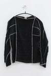 BASERANGE Pleated Linen Cotton Top TOSK-LC-AU23 Black
